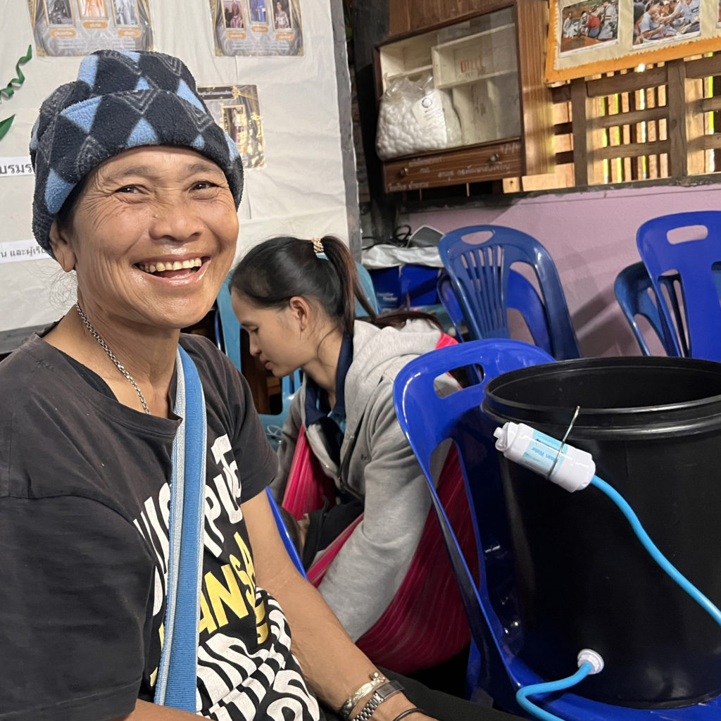 Clean water brings much joy to people in villages in Thailand.